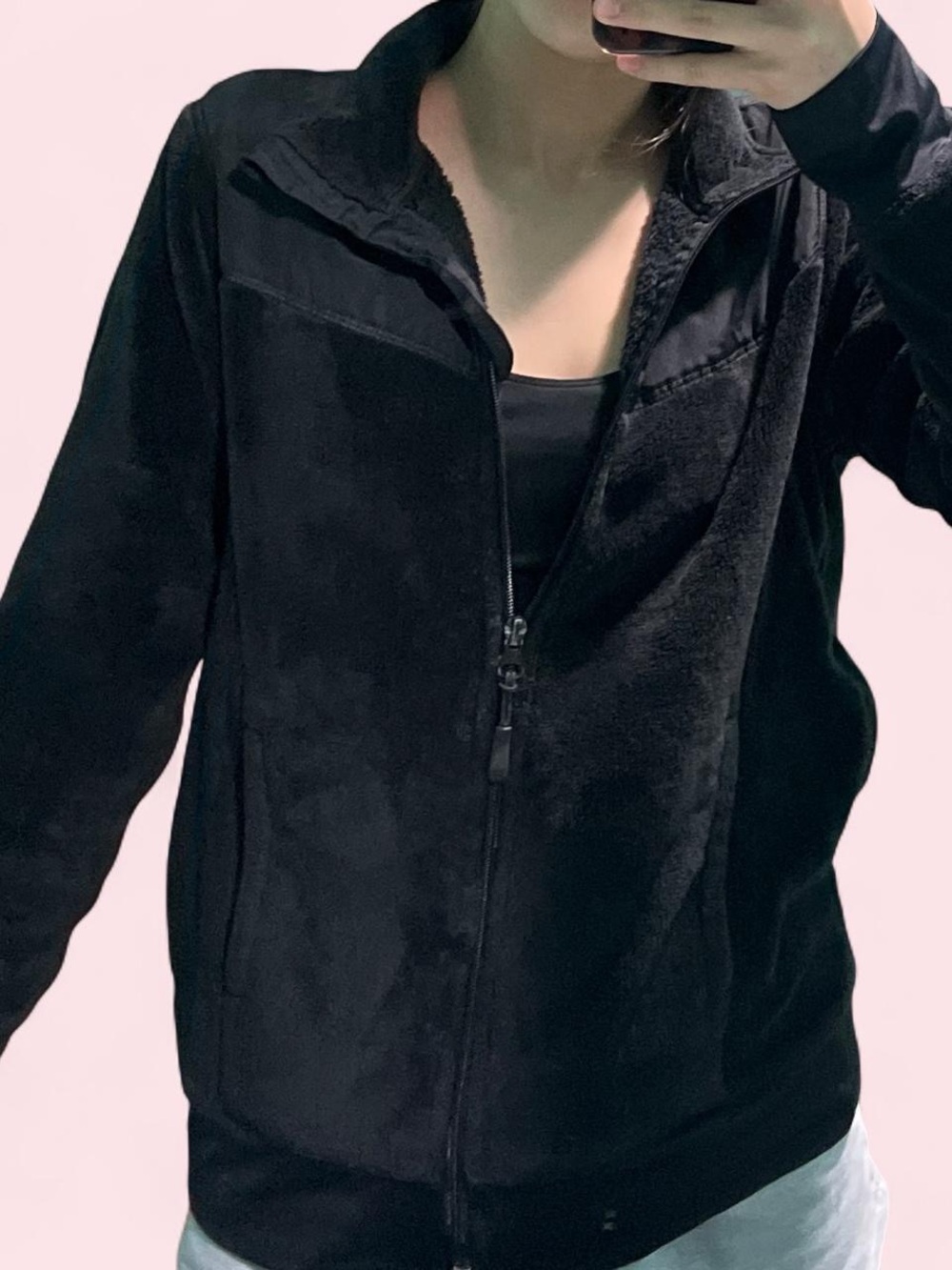 Athletic Works Black Full-Zip Utility Jacket